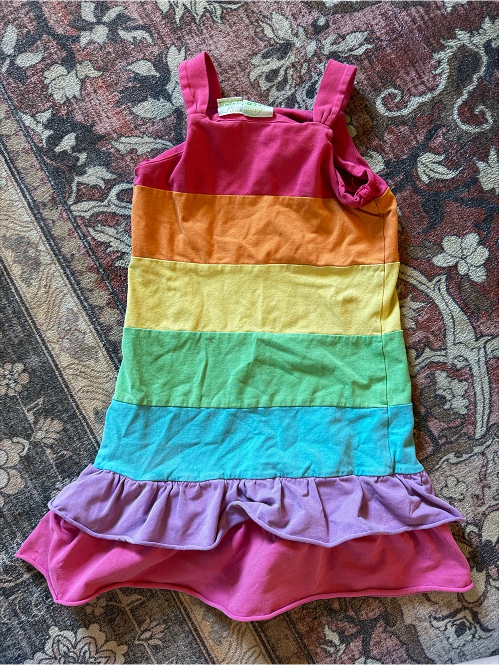 Y2K Rainbow Kids Tank Dress